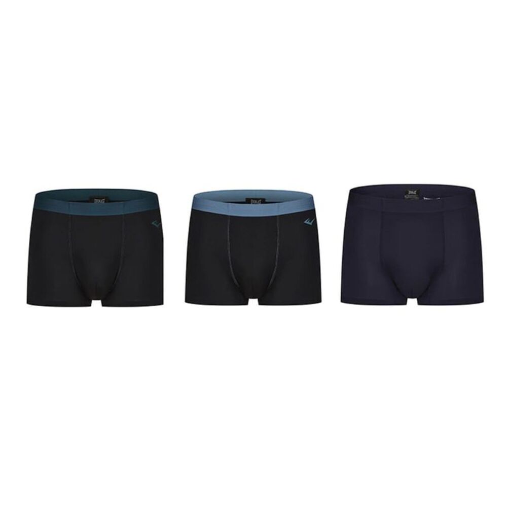 Everlast Mens Boxer Shorts (Pack of 3) / Black/Gray